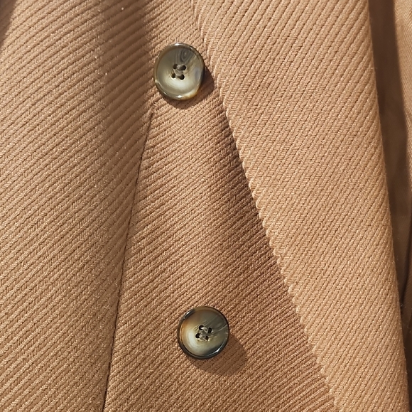 REISS Tan Blazer Wool-Blend Structured - Picture 3 of 7